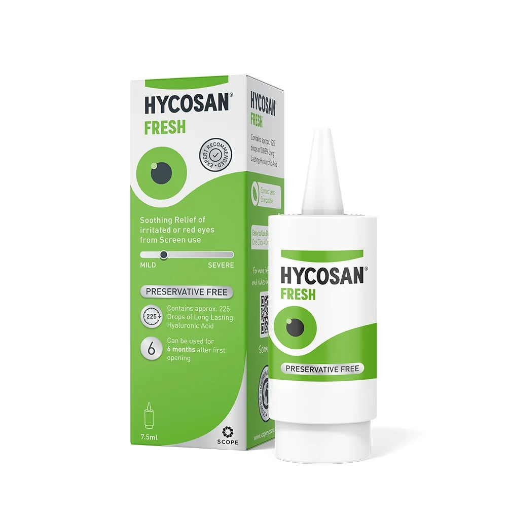 Hycosan Fresh preservative-free eye drops – soothing relief for irritated, itchy or dry eyes
