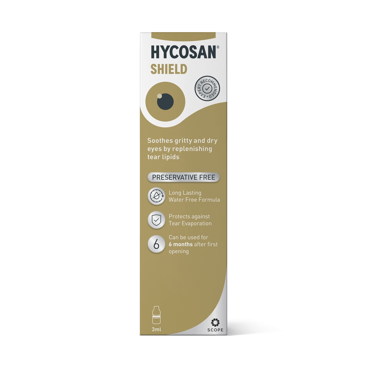 Hycosan Shield with 100% Perfluorohexyloctane – lipid layer protection for dry eyes