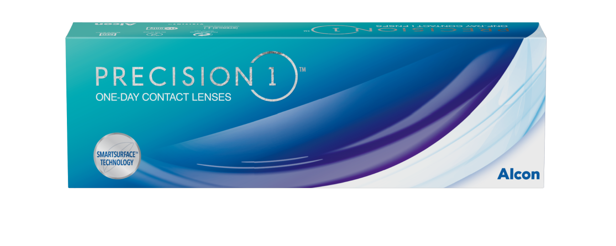PRECISION1 30-pack daily contact lenses by Alcon — SMARTSURFACE Technology for lasting moisture, easy handling, and all-day comfort