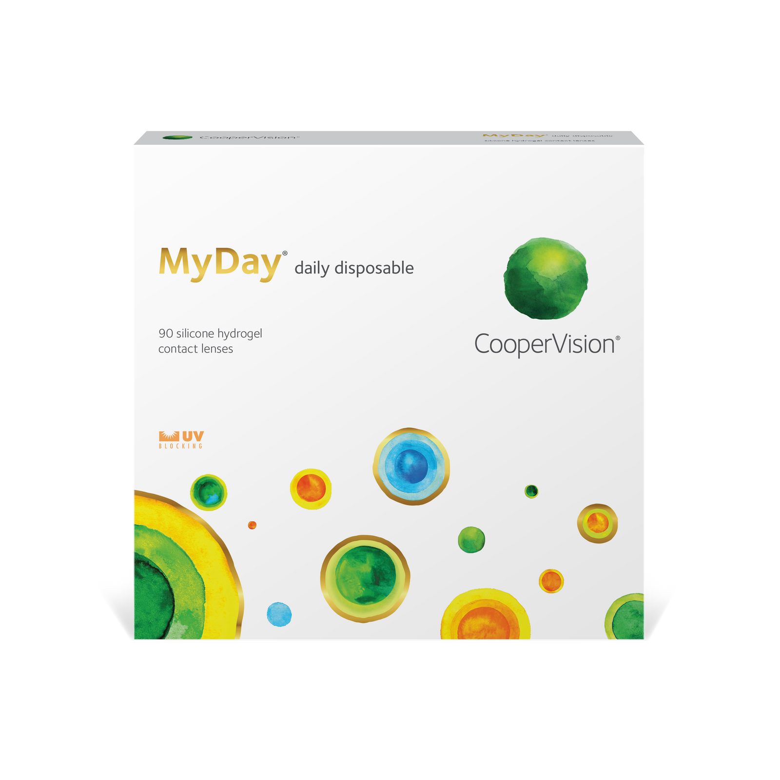 MyDay Daily Disposable contact lenses 30 pack by CooperVision — daily soft lenses with Smart Silicone Technology, Aquaform comfort, and built-in UV protection.