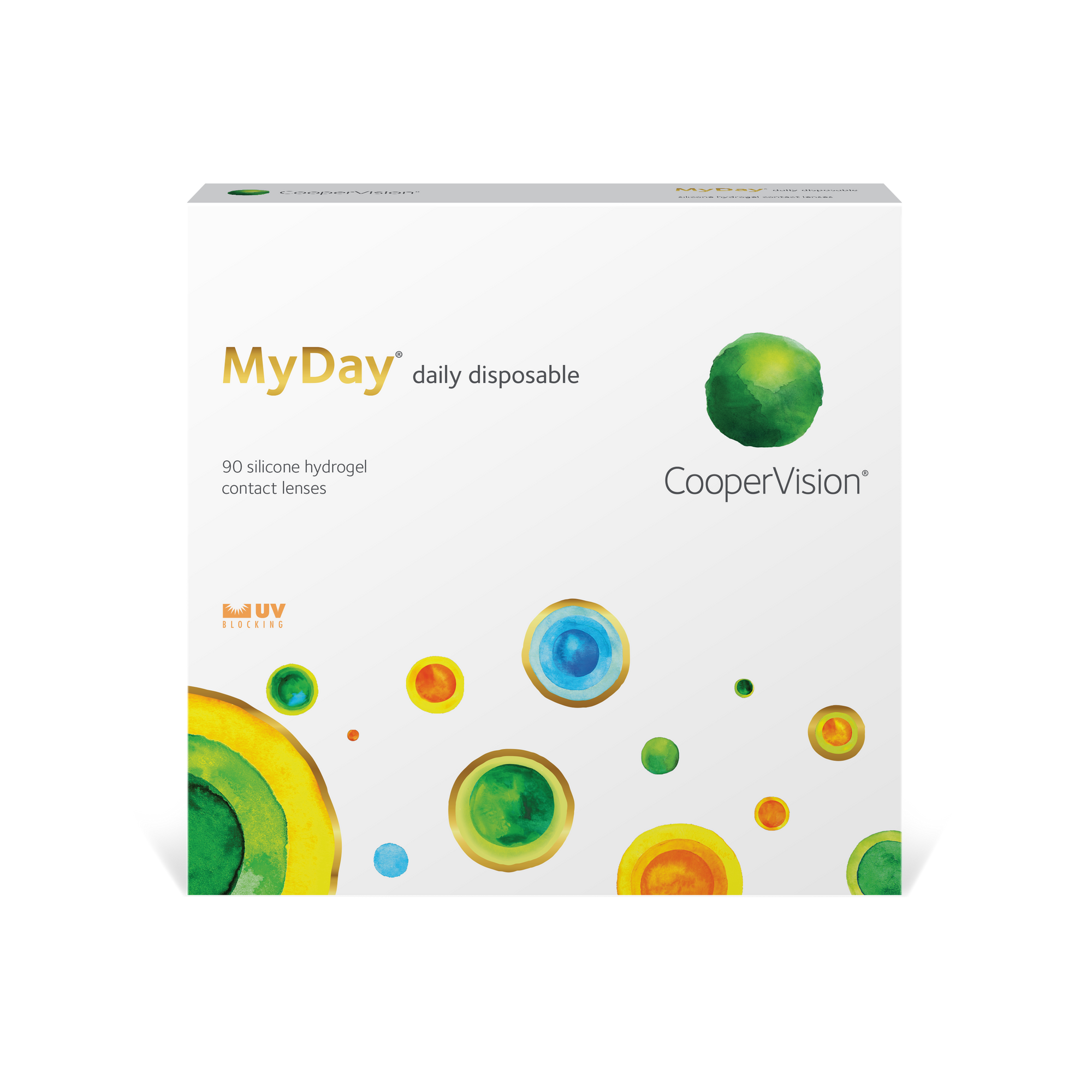 MyDay Daily Disposable contact lenses 30 pack by CooperVision — daily soft lenses with Smart Silicone Technology, Aquaform comfort, and built-in UV protection.