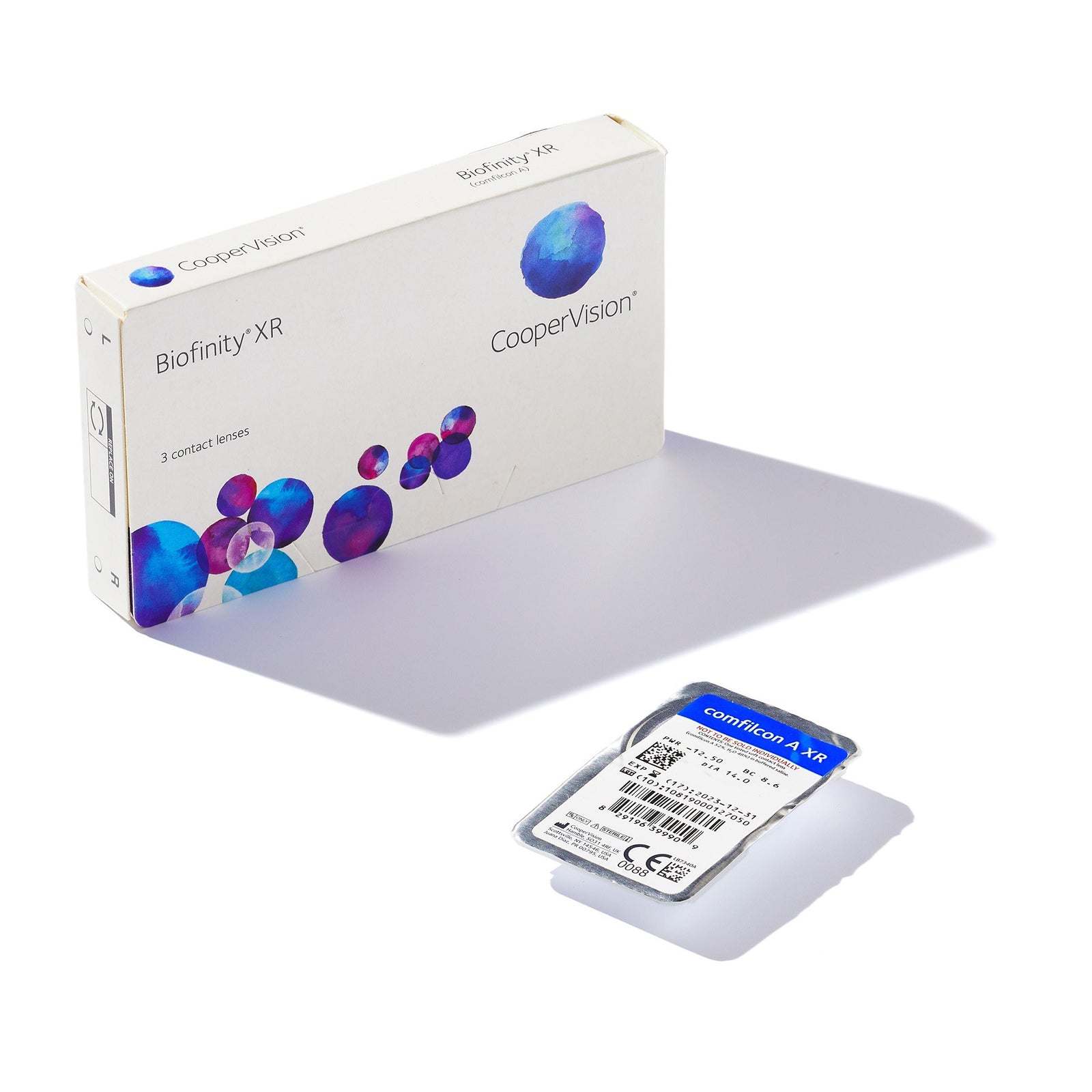 Biofinity XR monthly contact lenses 3 pack by CooperVision — high prescription silicone hydrogel lenses for lasting comfort.