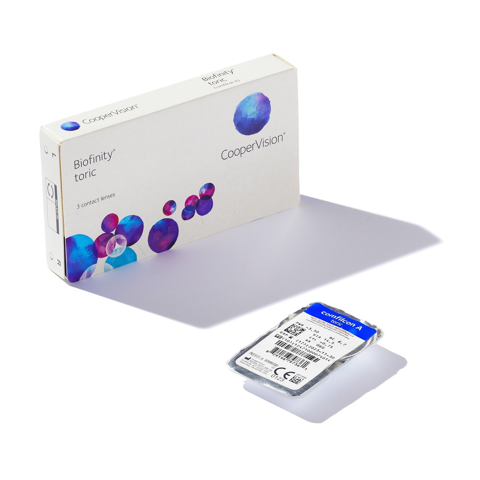 Biofinity Toric monthly contact lenses by CooperVision — box of 3 lenses for astigmatism correction